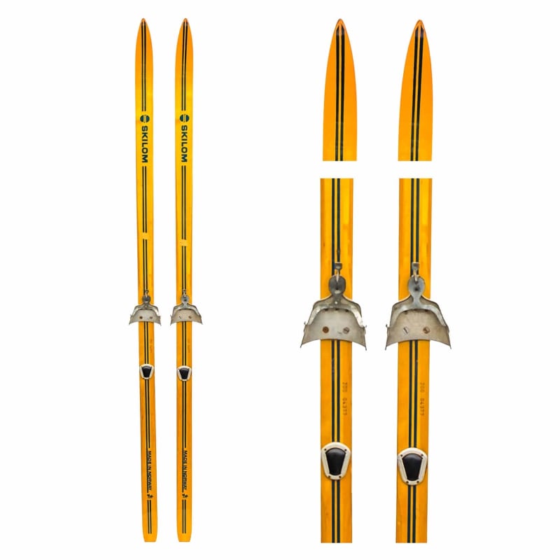 1970s Skilom Vintage CrossCountry Skis with 3 pin bindings, made in Norway