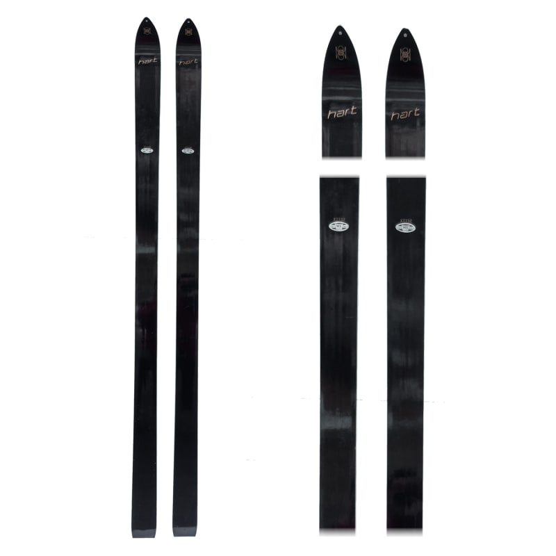 1960 Hart Unmounted Black Metal Vintage Skis perfect for any