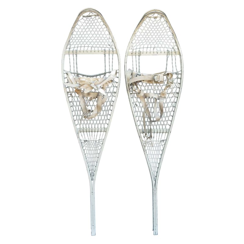 1952 Aluminum Snowshoes Made for the Korean War, Size: 45.5 x 12 inches