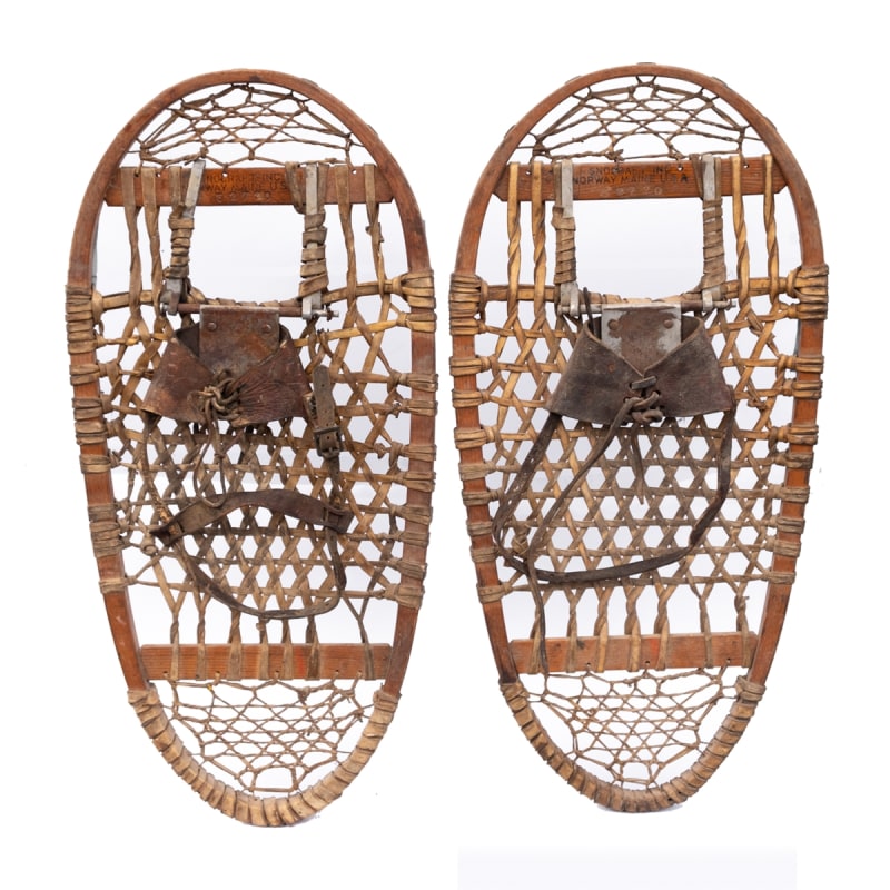 1940s Snocraft 10th Mountain Bear Paw Snowshoes made in Norway Maine