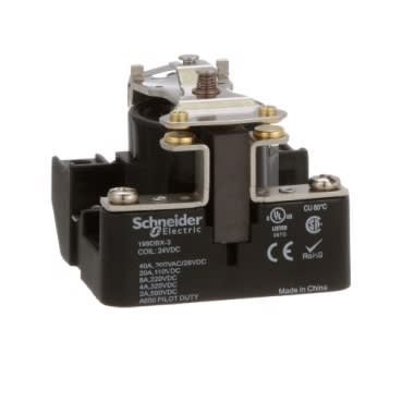 Schneider Electric 199DBX-3 Power relay SPST-DM 40A 24 VDC magnetic blowout industrial component