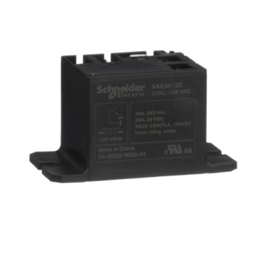 Schneider Electric 9AS3A120 Electromechnical Power Relays Harmony 9A 30A 120 VAC SPST-NO flanged panel mount sealed cover industrial component