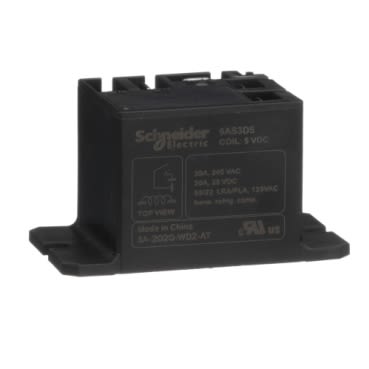 Schneider Electric 9AS3D5 Electromechnical Power Relays Harmony 9A 30A 5 VDC SPST-NO flanged panel mount sealed cover industrial component