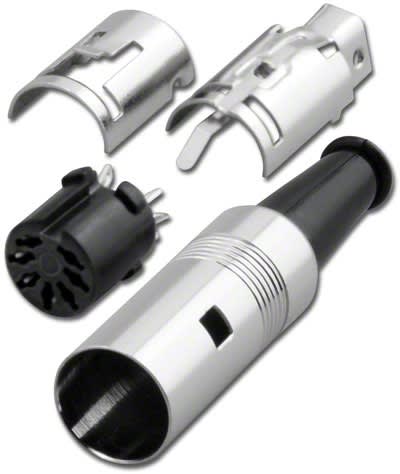 Pan Pacific DIN-36015-7S Metal Shell Din, 7Pin/Female Solder Type