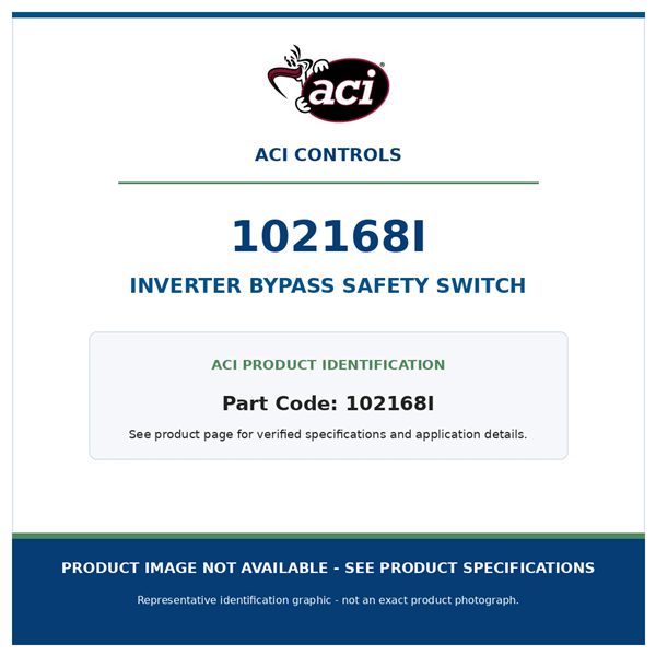 ACI Controls 102168I CS20-00953 inverter bypass safety switch ACI Controls 102168I CS20-00953 inverter bypass safety switch