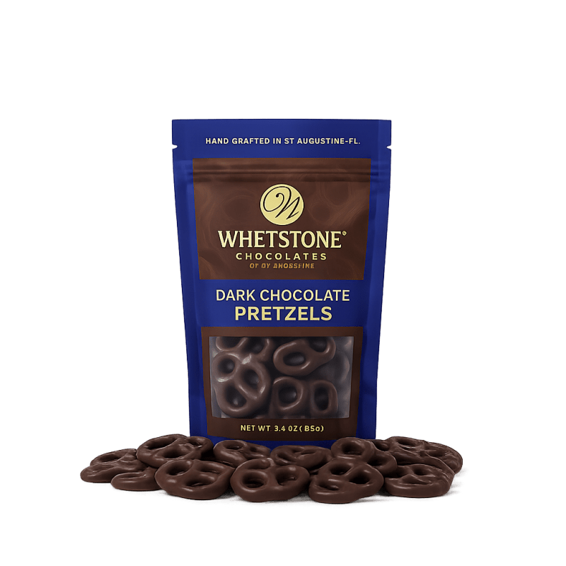 Pretzels Covered in De Leon Dark Chocolate 5.5oz Bag (47% Cocoa)