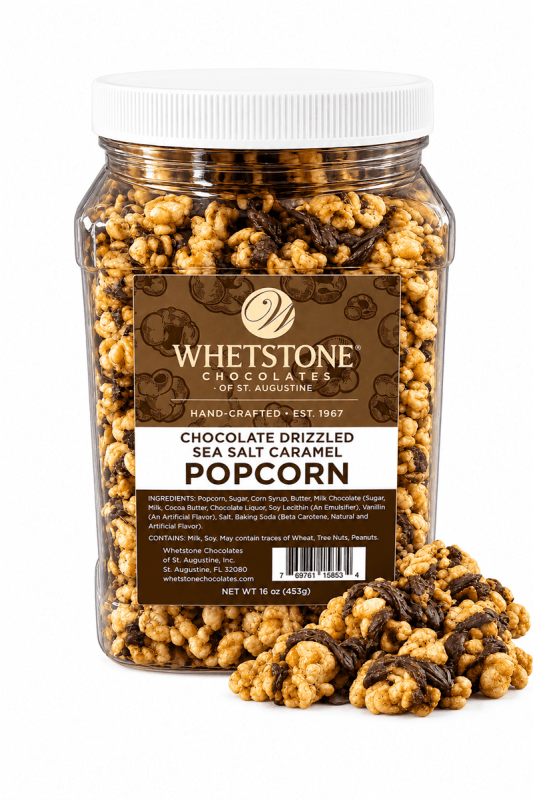 Sea Salt Caramel Popcorn Drizzled in Milk Chocolate 16oz Tub