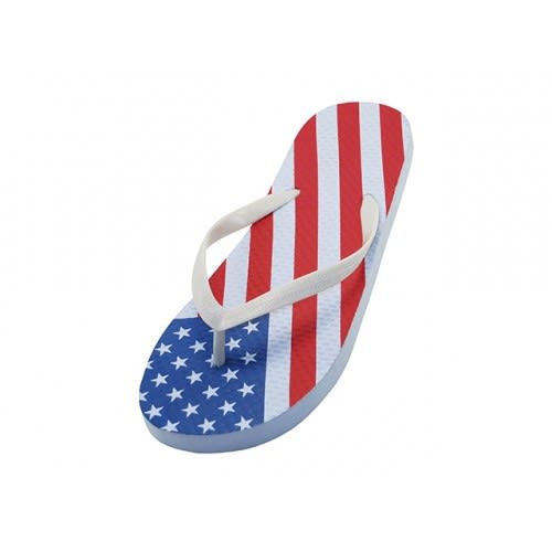 Wholesale Women's USA Flag Flip Flops  Case Pack 48