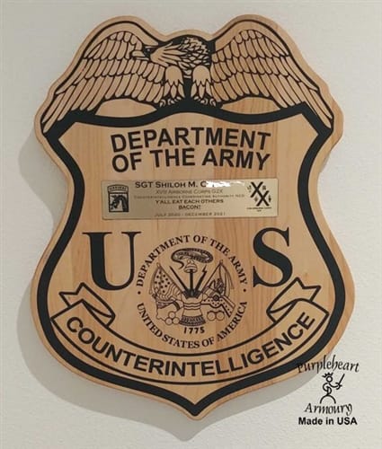 Shield Display, Army Counterintelligence Badge
