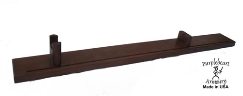 Khopesh Tabletop Stand - Dark Stain, One Coin Slot