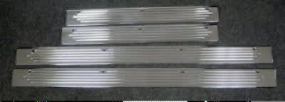 1955-57 Chevy Door Sills with 5 Ball Milled Lines - 4-Dr exc. Hardtop