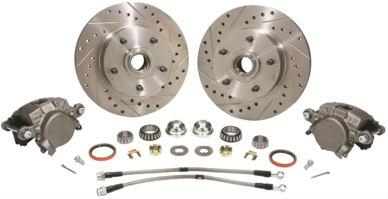 1955 1956 1957 Chevy Complete Front & Rear Disc Brake Kit - Orginal Spindles - 8" Dual