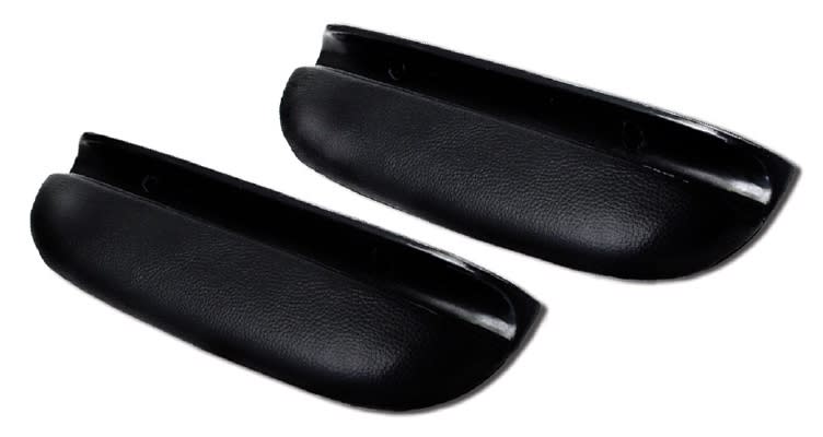 1957 Chevy Upholstered Armrests, Black, 150 & 210 - Pair 1957 Chevy Upholstered Armrests, Black, 150 & 210 - Pair