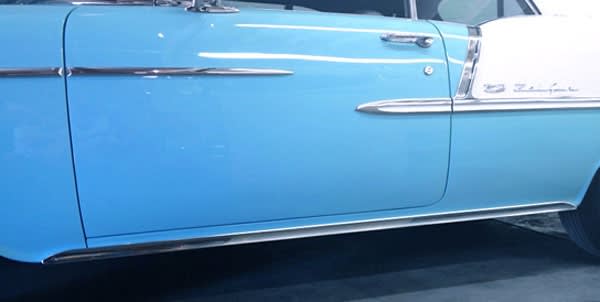 1955 Chevy Custom Rocker Panel Mouldings w/ Clips (OS)