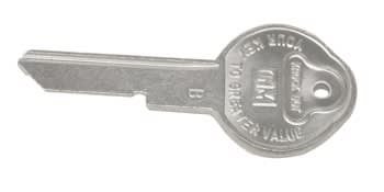 1955 1956 1957 Chevy ''B-Groove'' Replacement Trunk & Glovebox Pear Head Key Blank, Uncut 1955 1956 1957 Chevy ''B-Groove'' Replacement Trunk & Glovebox Pear Head Key Blank, Uncut
