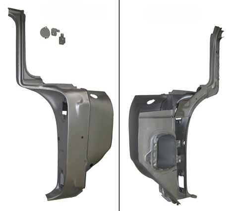 Golden Star Auto 1955 1956 Chevy A Pillar W/Cowl Side Panel (Weld Through Primer) - Passenger Side (OS)