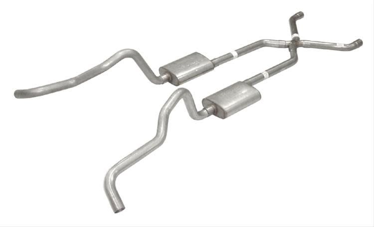Pypes 1955 1956 1957 Chevy 2.5" Exhaust kit, Wagon/Nomad, Crossmember Back, With X-Pipe Pypes 1955 1956 1957 Chevy 2.5" Exhaust kit, Wagon/Nomad, Crossmember Back, With X-Pipe