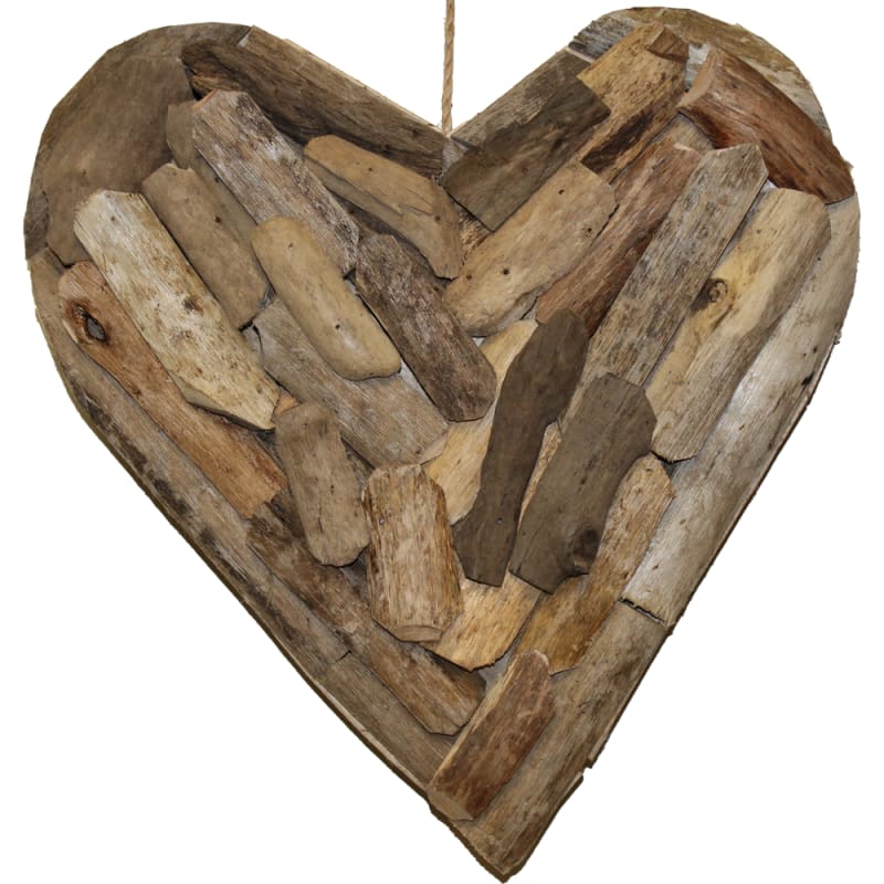 Folk Craft Wood Cut Heart