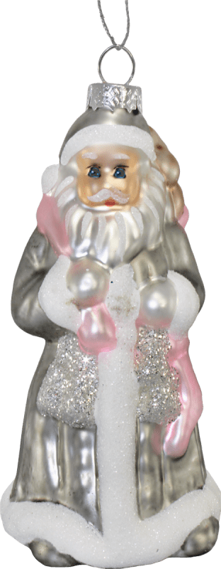 Santa Glass Ornament
