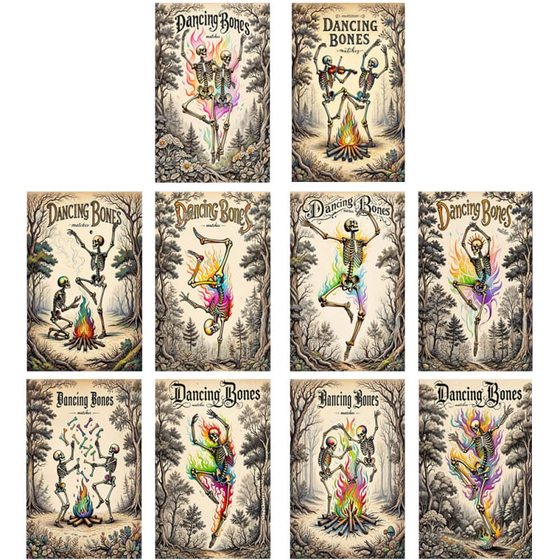 Dancing Bones Mini Matchbox