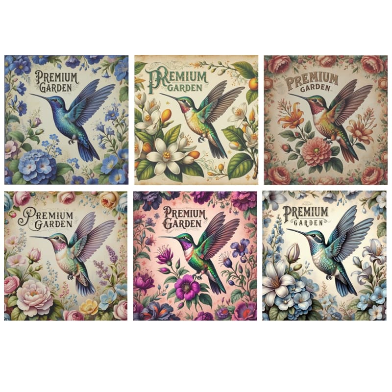 Hummingbird Gardens Square Mini Matchboxes Hummingbird Gardens Square Mini Matchboxes