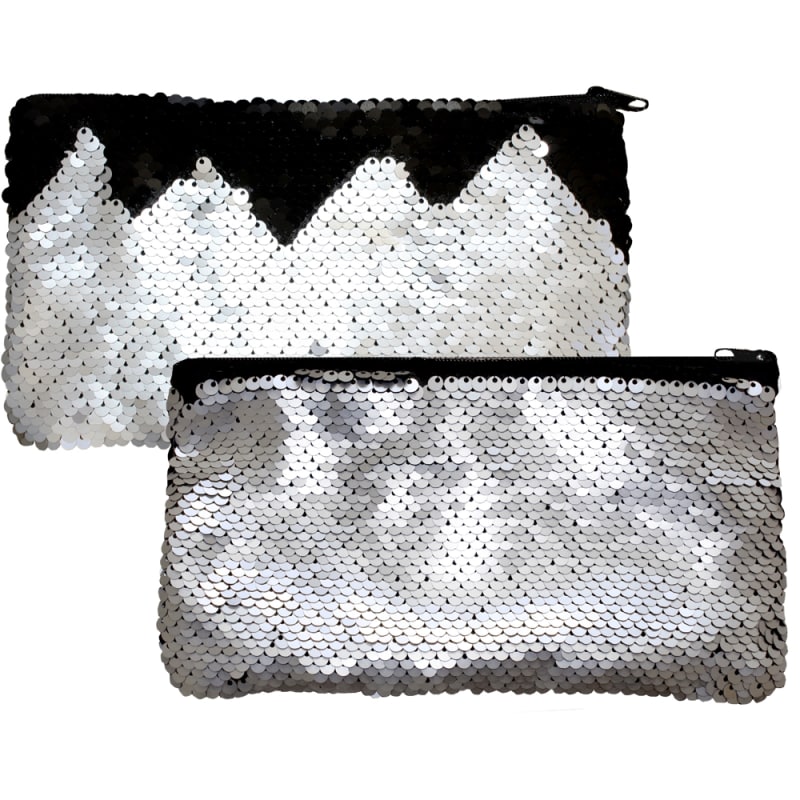 Mermaid Magic Sequin Handbags Black & Silver