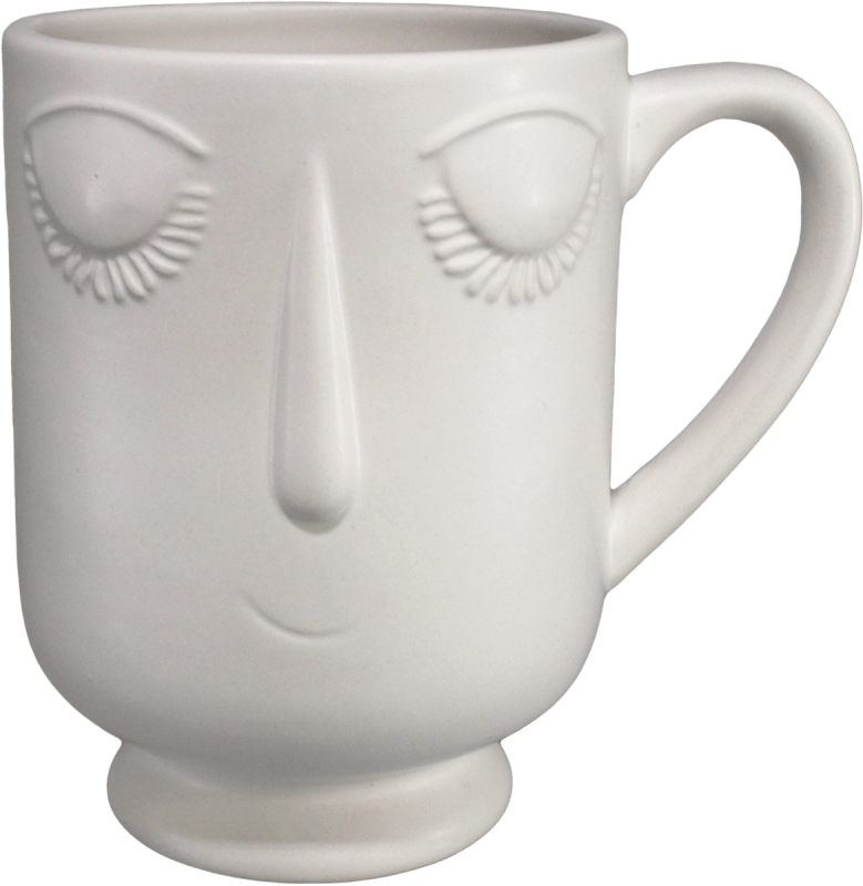 Lovely Belia Face Mug White