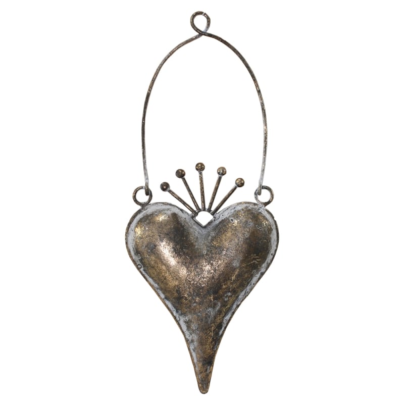 Zara Hanging Heart Metal Antq Bronze Sml