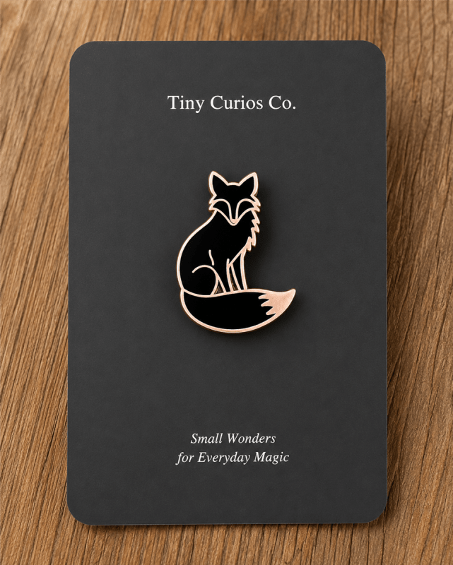 Copper Moon Fox Pin