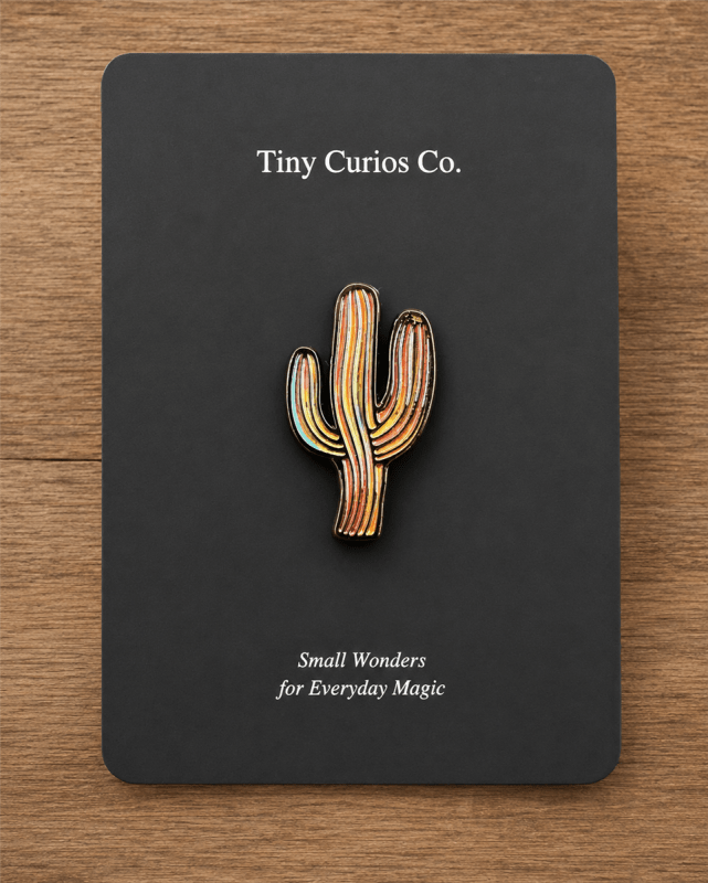 Sunset Saguaro Stripe Pin