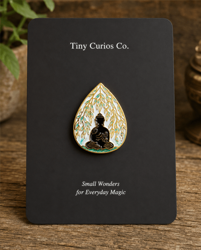 Willow Veil Buddha Pin