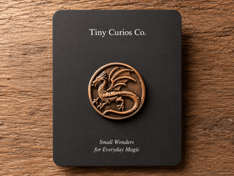 Copper Dragon Coin Pin