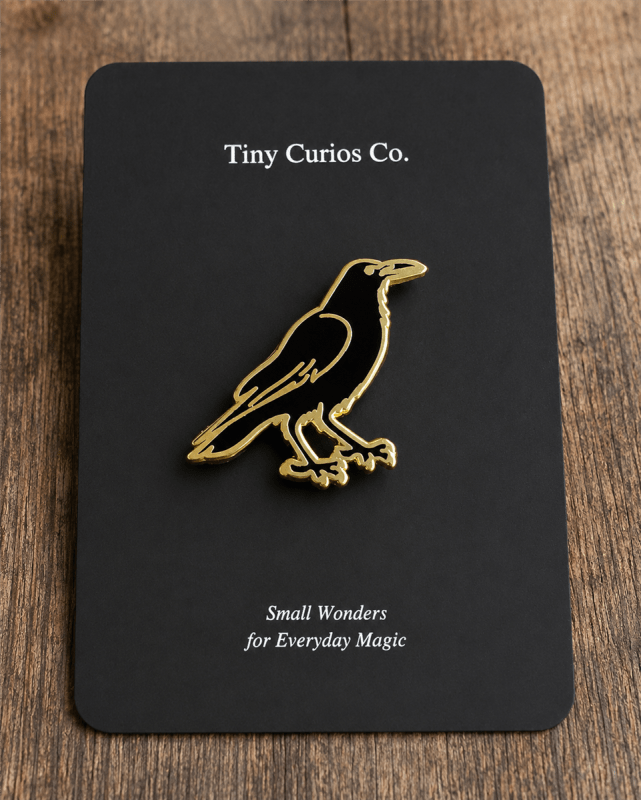 Gilded Raven Pin