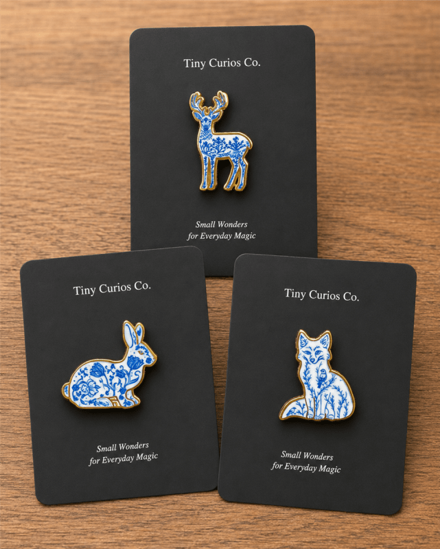 Blue Willow Woodland Pin 1Dz