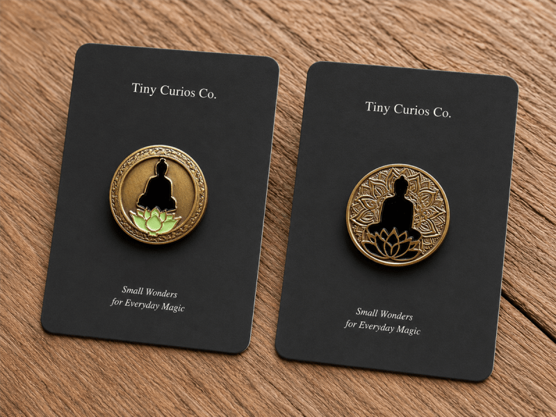 Sacred Lotus Mandala Assorted Pin  1Dz