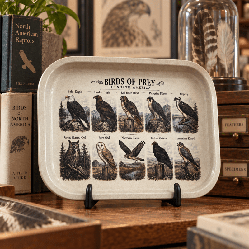 Raptor Watch Birds of Prey Metal Tray