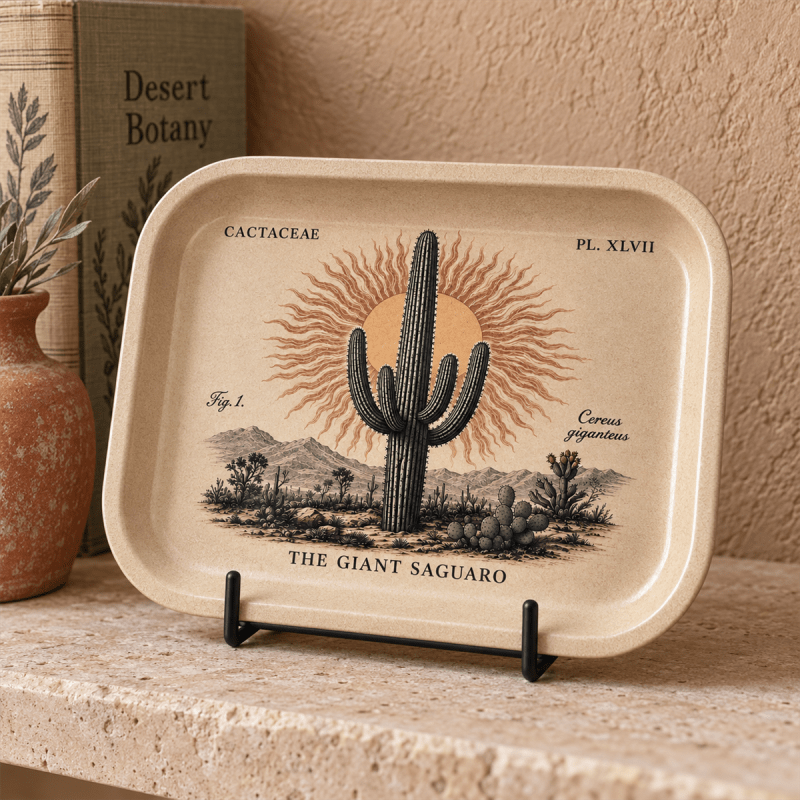 Sonoran Sentinel Saguaro Metal Tray