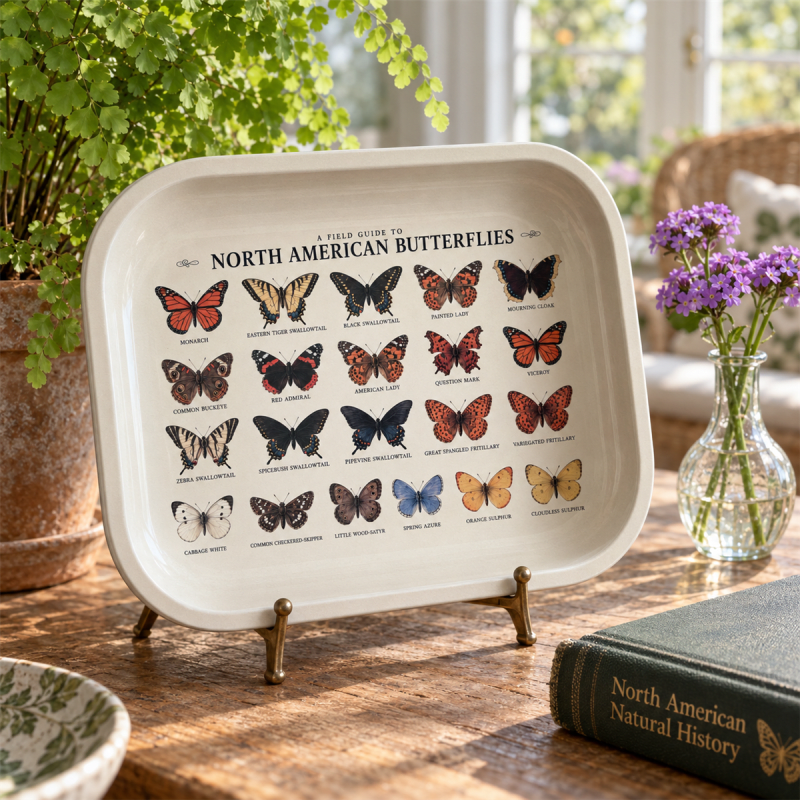 Winged Wonders North American Butterfly Metal Tray
