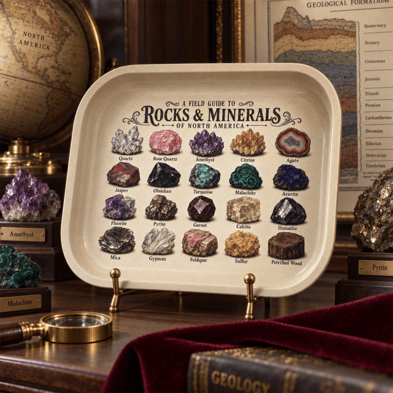 Earth Treasury Rocks and Minerals Metal Tray