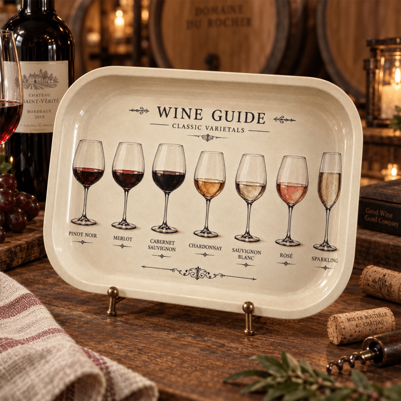 Sommelier's Palette Wine Guide Metal Tray