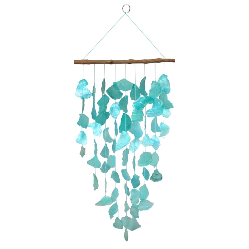 Aqua Sky Capiz Shell Chime