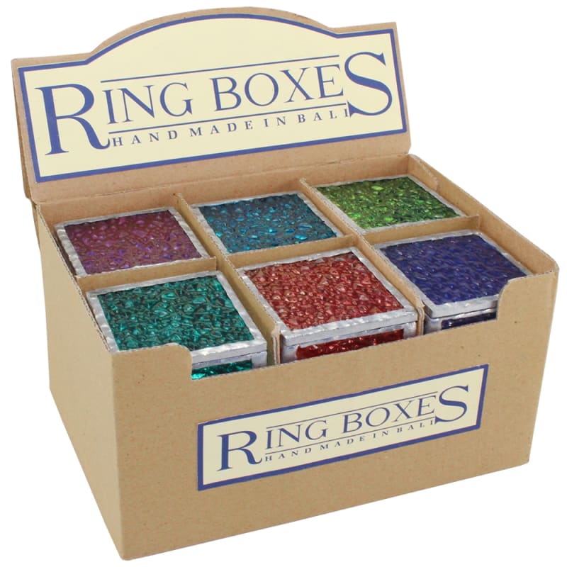 Rainwater Glass Ring Boxes