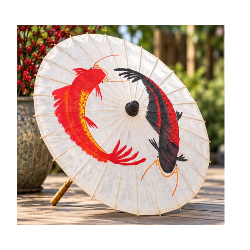 Koi Natural Paper Parasol