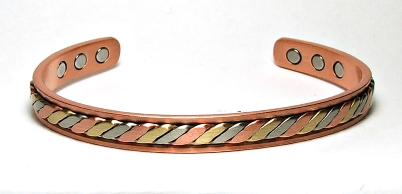 CCB-380-COPPER CUFF BRACELET WITH 6 MAGNETS