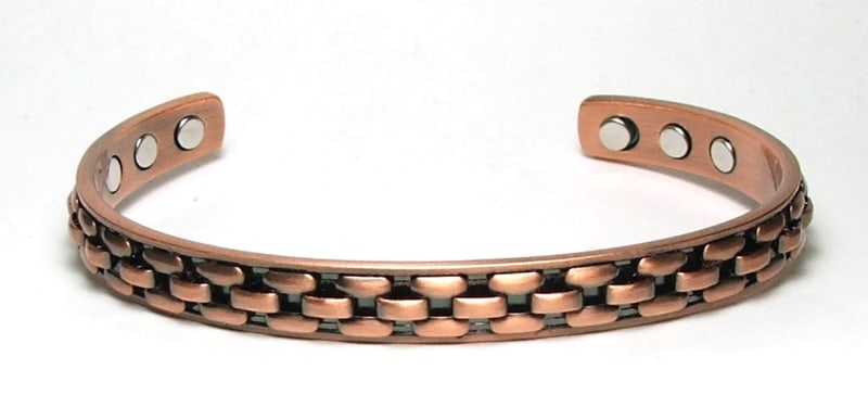 CCB-014-COPPER CUFF BRACELET WITH 6 MAGNETS