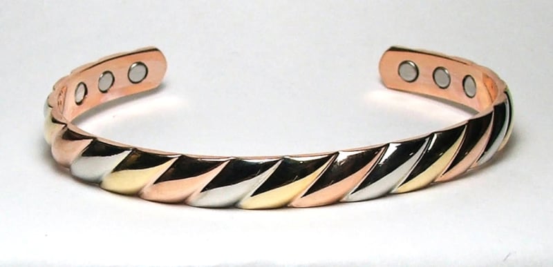 CCB-058-COPPER CUFF BRACELET WITH 6 MAGNETS
