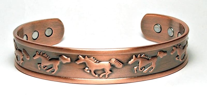 CCB-074-COPPER CUFF BRACELET WITH 6 MAGNETS