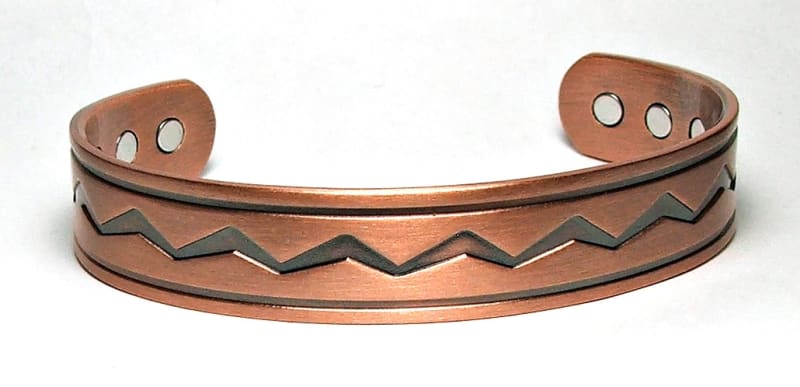 CCB-086-COPPER CUFF BRACELET WITH 6 MAGNETS