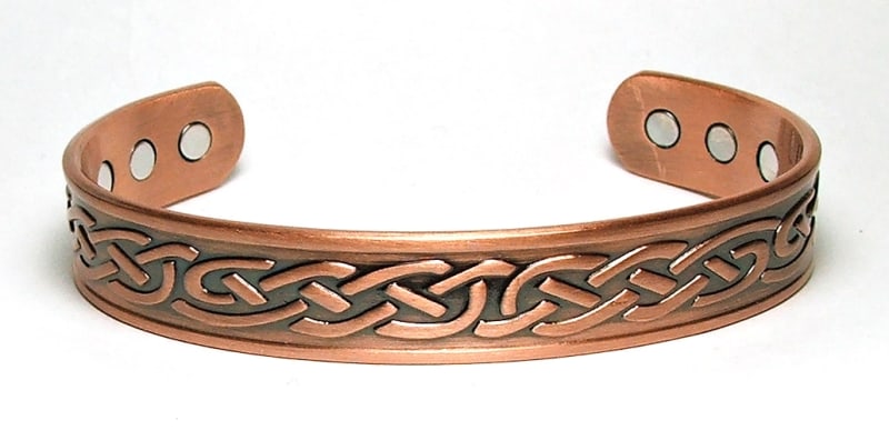 CCB-252-COPPER CUFF BRACELET WITH 6 MAGNETS