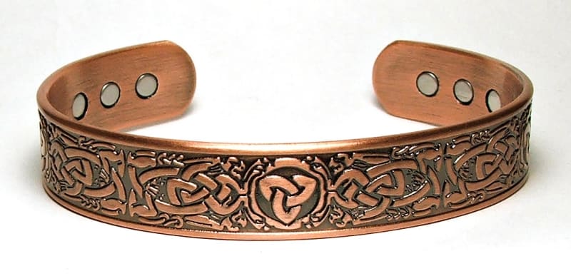 CCB-339-COPPER CUFF BRACELET WITH 6 MAGNETS